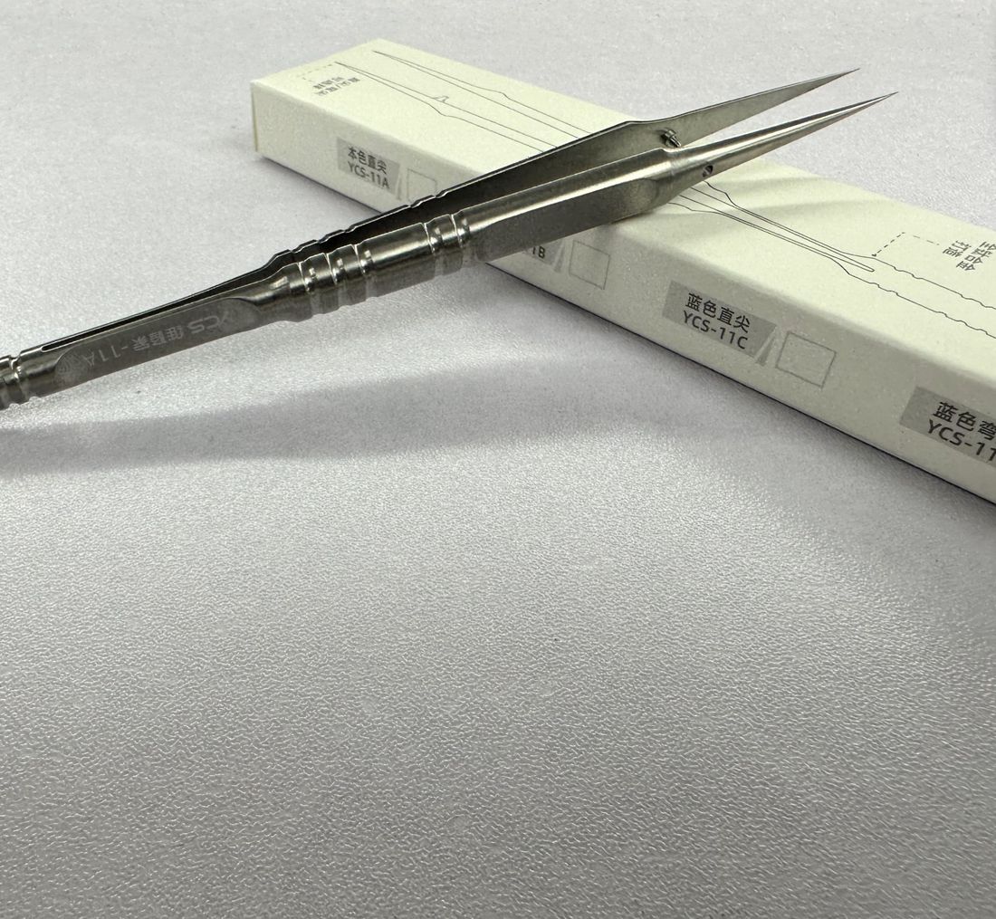 钛合金本色直尖镊子YCS-11A