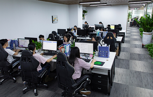 The YCS team at work in the Shenzhen office